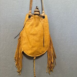 Leather Water Bottle Holder Festival Boho Crossbody Hydration Pack